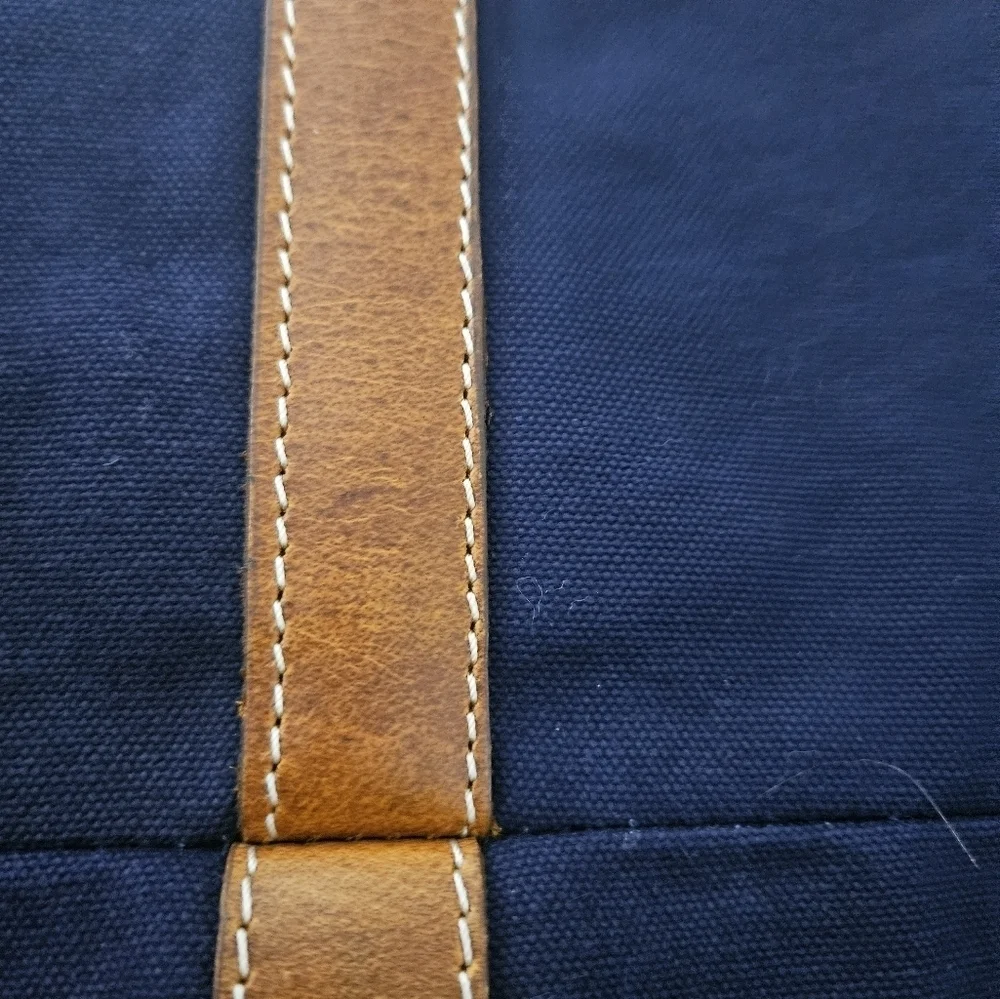 FH Wadsworth Canvas & Leather Strap Duffel Bag - NEW